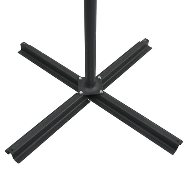 vidaXL Frihängande parasoll med LED och stålstång 250x250 cm sand