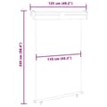 Miniatyrbilde 10 av 10: vidaXL Sidemarkise for balkong 125x250 cm grå