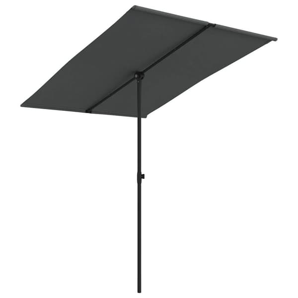 vidaXL Aurinkovarjo alumiinitolpalla 2x1,5 m antrasiitti