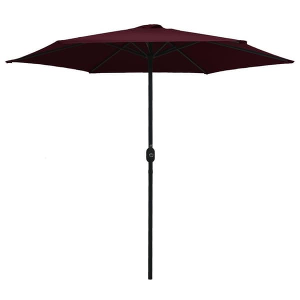 vidaXL Aurinkovarjo alumiinitanko 270x246 cm viininpunainen