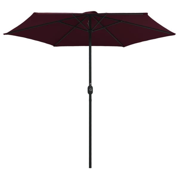 vidaXL Aurinkovarjo alumiinitanko 270x246 cm viininpunainen