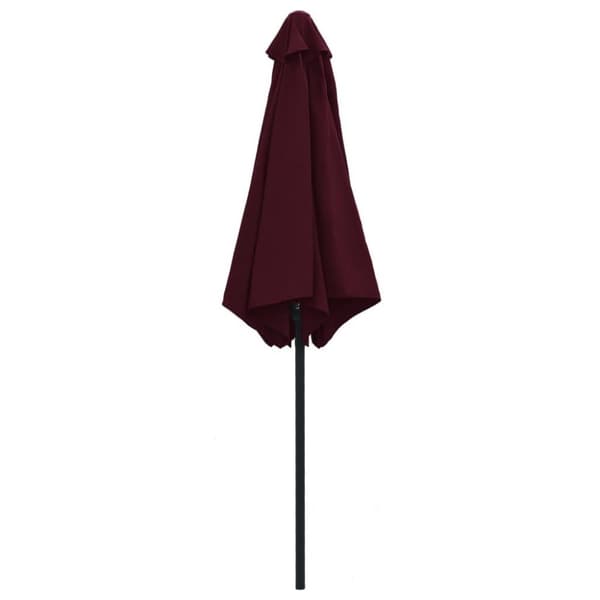 vidaXL Aurinkovarjo alumiinitanko 270x246 cm viininpunainen