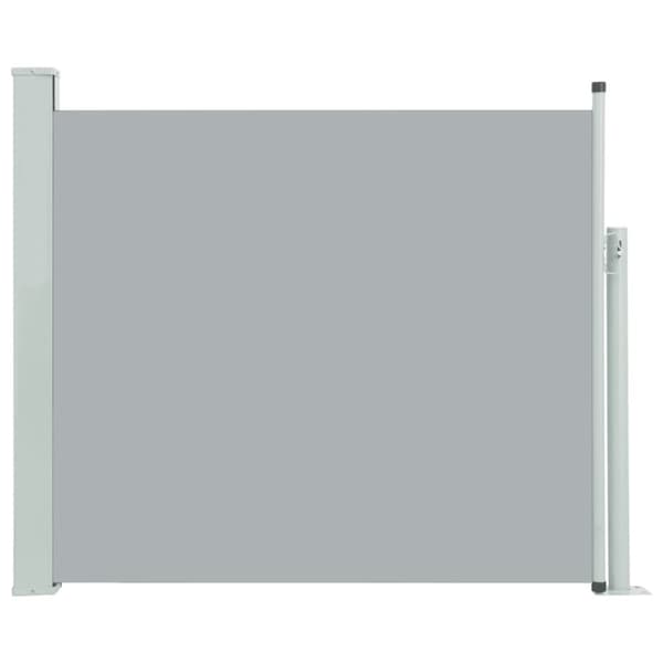 vidaXL Infällbar sidomarkis 100x300 cm grå