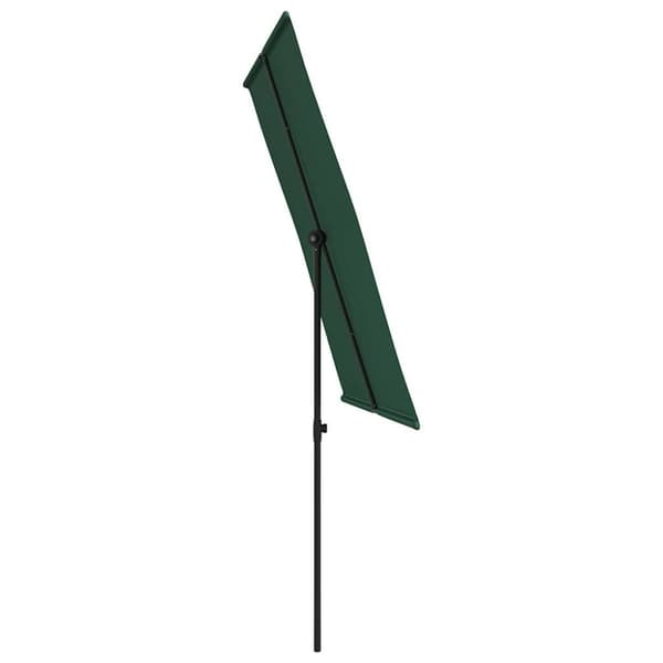vidaXL Aurinkovarjo alumiinitolpalla 2x1,5 m vihreä