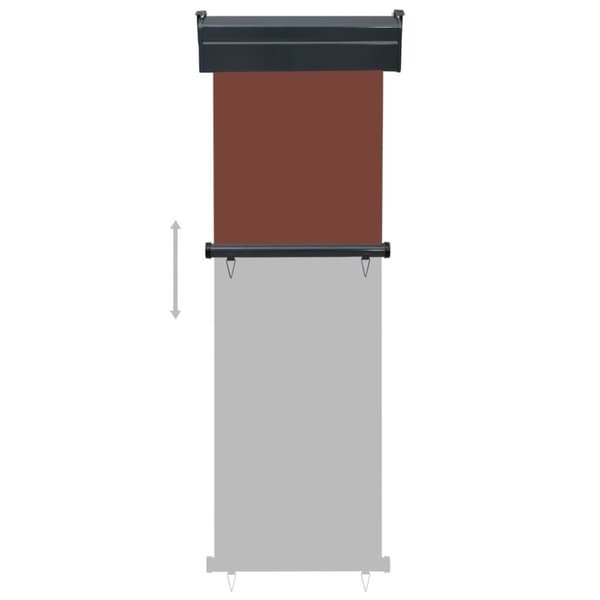 vidaXL Sidemarkise for balkong 60x250 cm brun