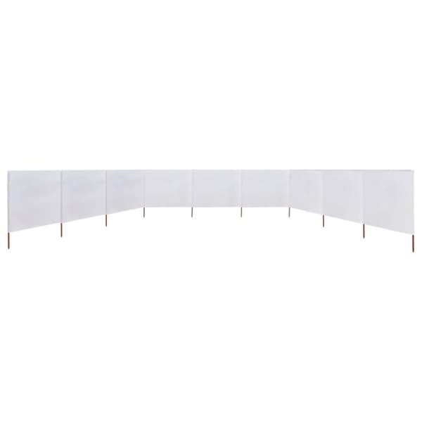 vidaXL Vindskydd 9 paneler tyg 1200x120 cm sandvit