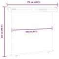 Miniatyrbillede 10 af 10: vidaXL sidemarkise til altan 170x250 cm blå