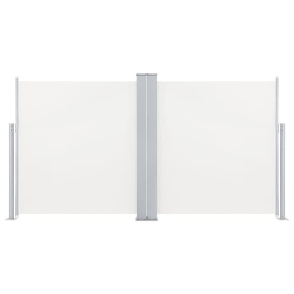 vidaXL Uttrekkbar sidemarkise 120x600 cm kremhvit
