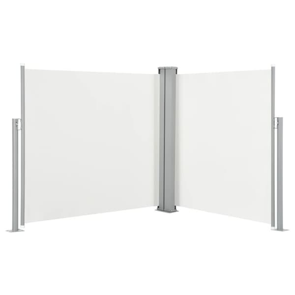 vidaXL Uttrekkbar sidemarkise 120x600 cm kremhvit