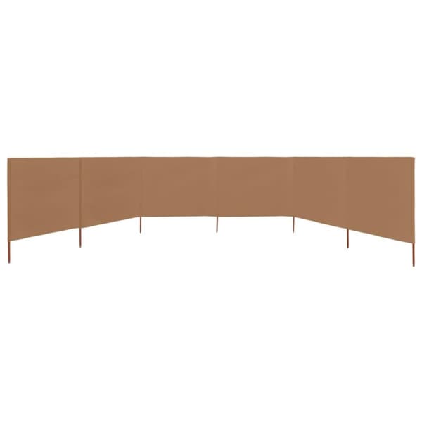 vidaXL Vindskydd 6 paneler tyg 800x120 cm taupe