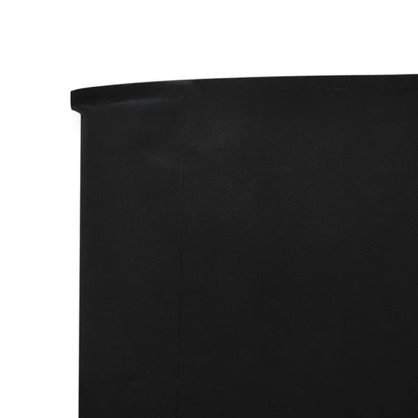 vidaXL Vindskydd 3 paneler tyg 400x160 cm svart