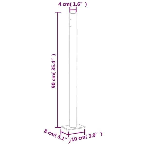 vidaXL Uttrekkbar sidemarkise 140x500 cm rød