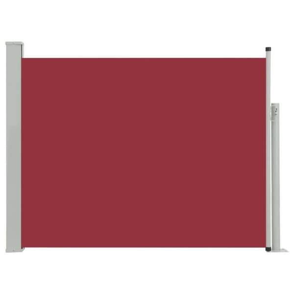 vidaXL Infällbar sidomarkis 140x500 cm röd