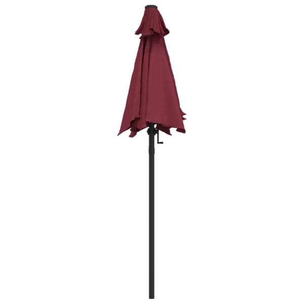 vidaXL Parasoll burgunder 200x224 cm aluminium