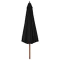 Miniatyrbillede 3 af 5: vidaXL udendørs parasol med træstang 330 cm sort