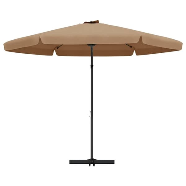 vidaXL Aurinkovarjo terästolpalla 300 cm taupe