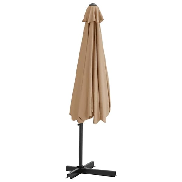 vidaXL Aurinkovarjo terästolpalla 300 cm taupe