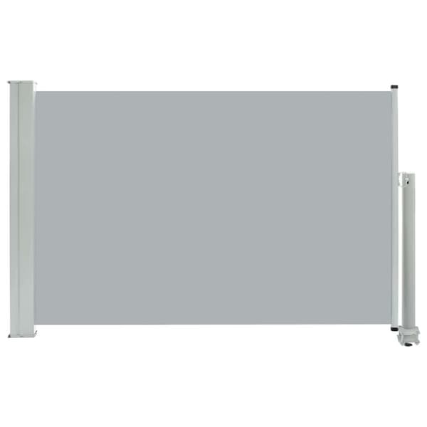 vidaXL sammenrullelig sidemarkise til terrassen 60 x 300 cm grå