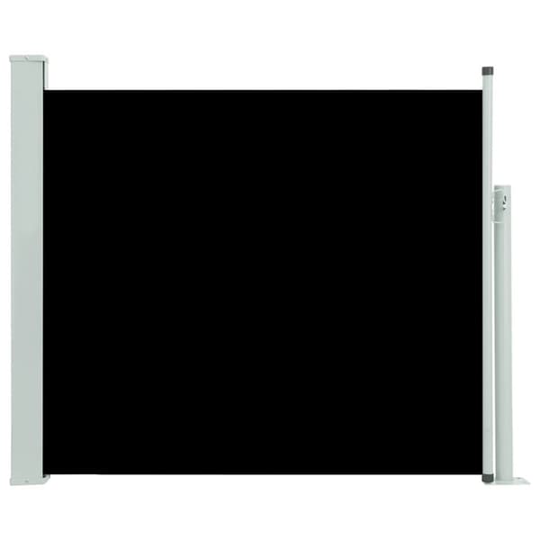 vidaXL Uttrekkbar sidemarkise 100x300 cm svart