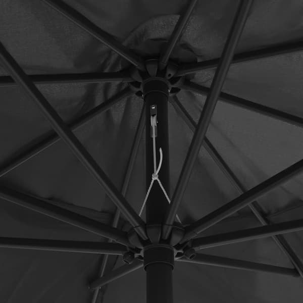 vidaXL udendørs parasol med metalstang 400 cm antracitgrå