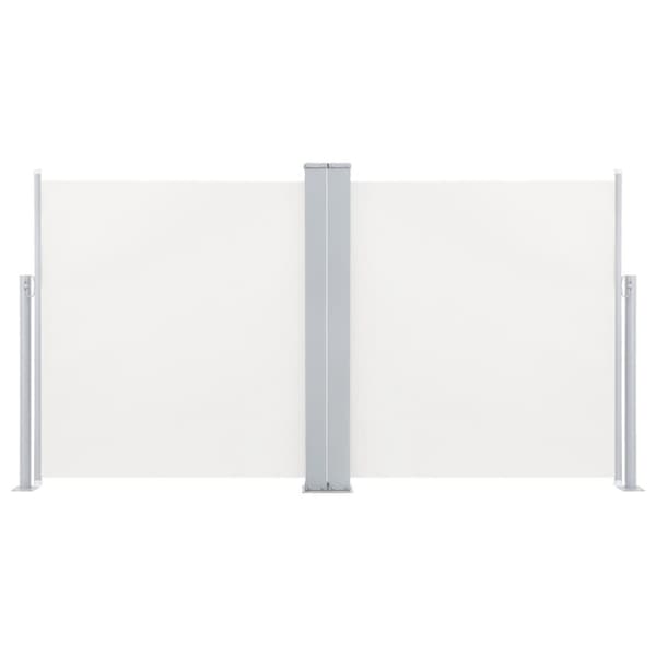 vidaXL Uttrekkbar sidemarkise 100x600 cm kremhvit