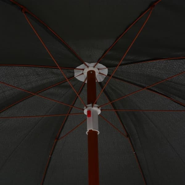 vidaXL parasol med stålstang 180 cm antracitgrå