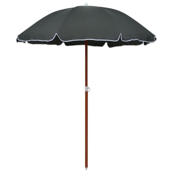 vidaXL parasol med stålstang 180 cm antracitgrå