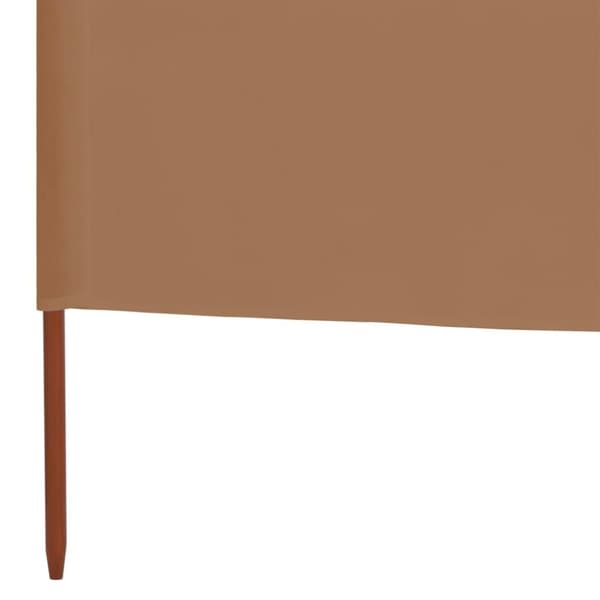 vidaXL Vindskjerm 9 paneler stoff 1200x120 cm gråbrun