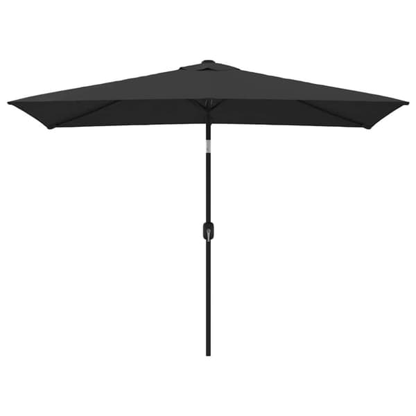vidaXL Parasoll med metallstang 300x200 cm svart