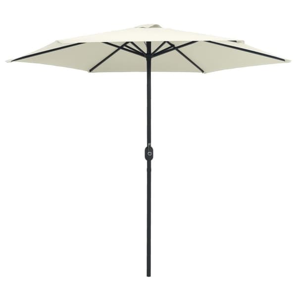 vidaXL Hageparasoll med aluminiumsstang 270x246 cm sandhvit