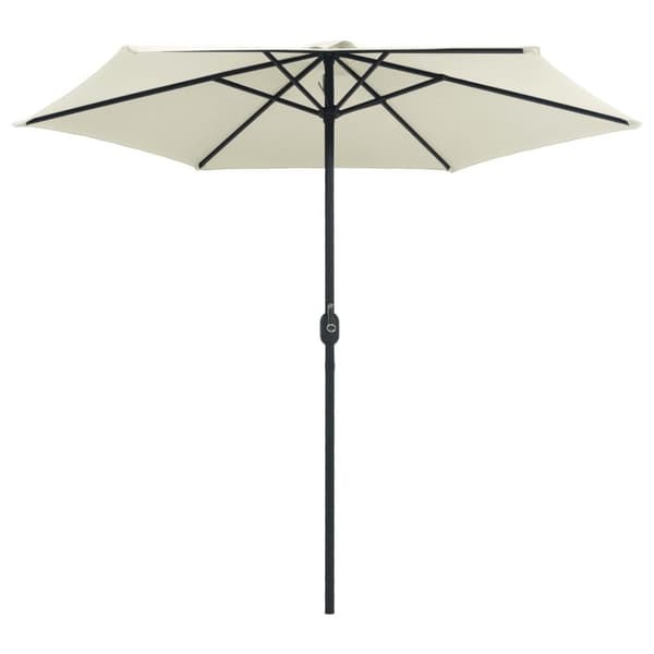 vidaXL Hageparasoll med aluminiumsstang 270x246 cm sandhvit