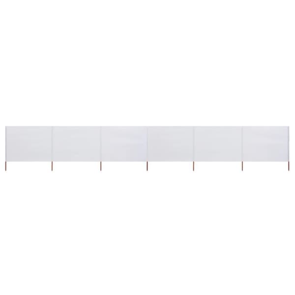 vidaXL 6-panels læsejl 800x120 cm stof sandhvid