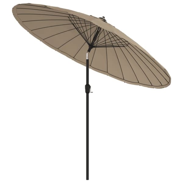 vidaXL Parasoll med aluminiumsstang 270 cm gråbrun