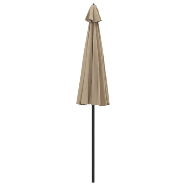 vidaXL Parasoll med aluminiumsstang 270 cm gråbrun