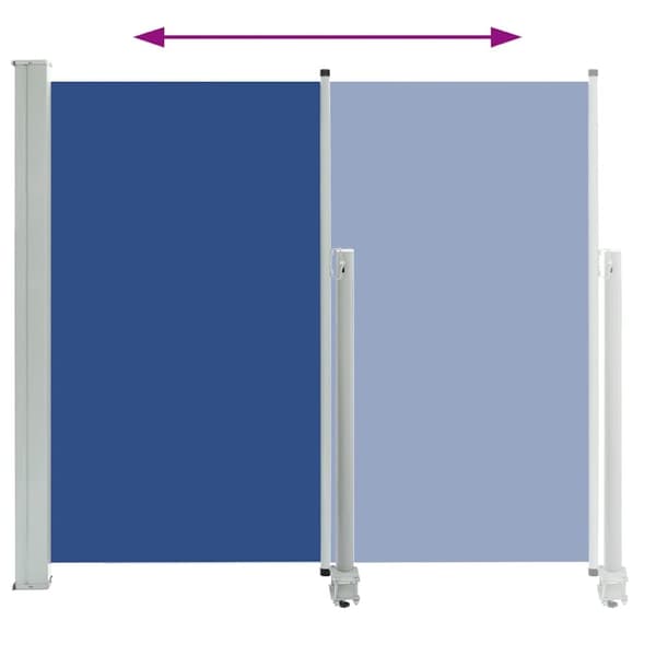 vidaXL Uttrekkbar sidemarkise 160x300 cm blå