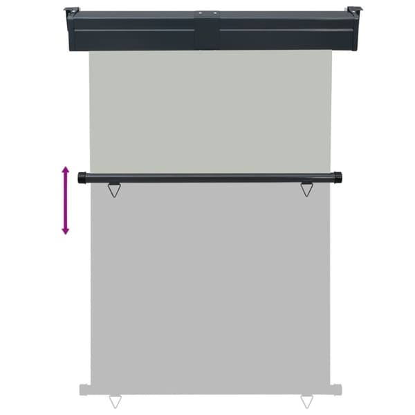 vidaXL sidemarkise til altan 120x250 cm grå
