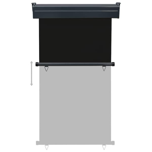 vidaXL Parvekkeen sivumarkiisi 105x250 cm musta