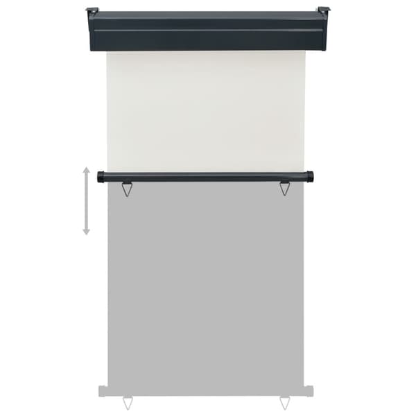 vidaXL Parvekkeen sivumarkiisi 105x250 cm kerma