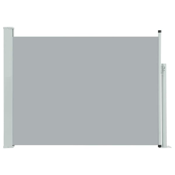 vidaXL Sisäänvedettävä terassin sivumarkiisi 120x500 cm harmaa