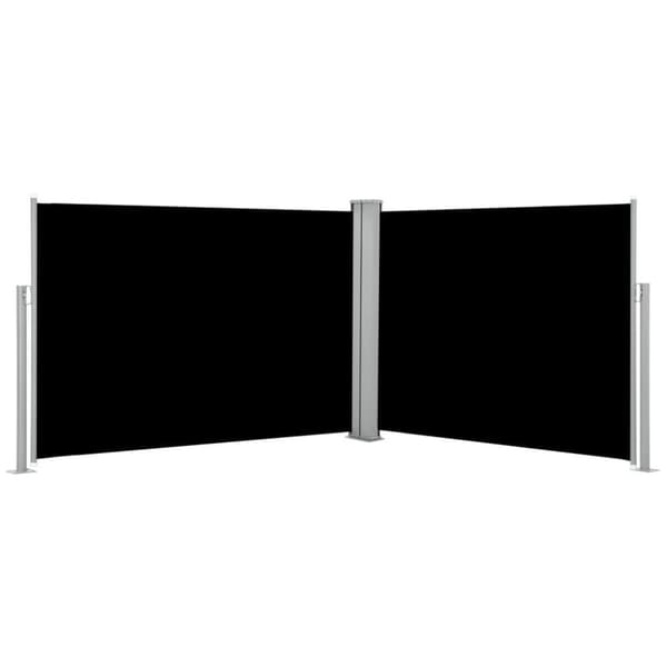 vidaXL Uttrekkbar sidemarkise 120x1000 cm svart