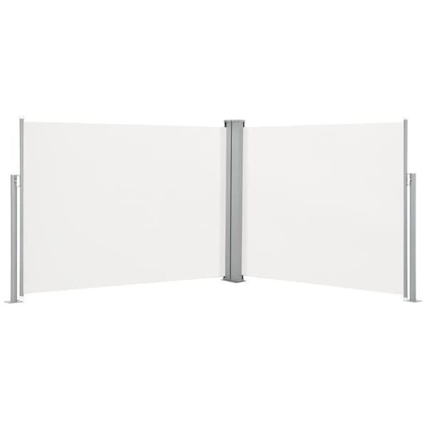 vidaXL Uttrekkbar sidemarkise 140x1000 cm kremhvit