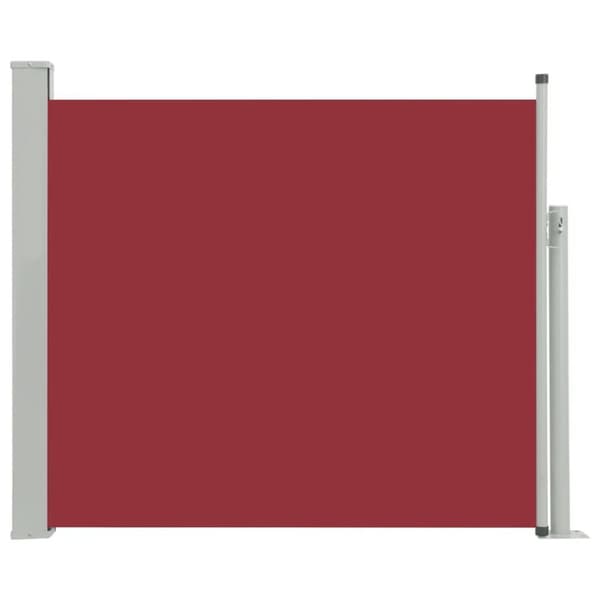 vidaXL sammenrullelig sidemarkise til terrassen 100 x 300 cm rød