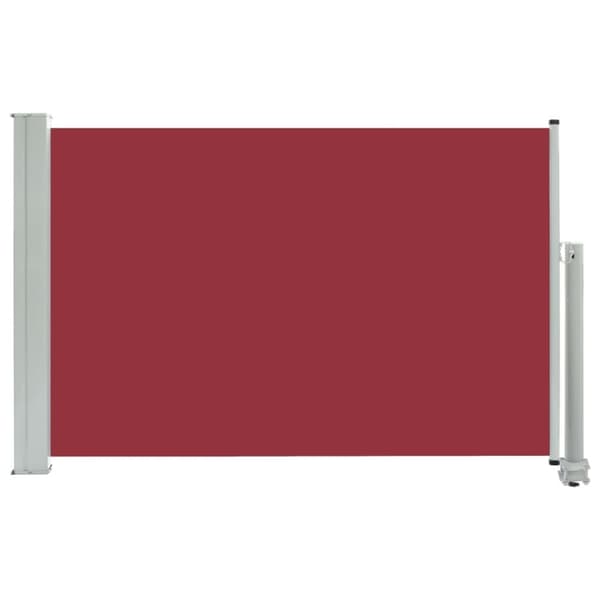 vidaXL Sisäänvedettävä terassin sivumarkiisi 60x300 cm punainen