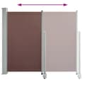 Miniatyrbilde 5 av 10: vidaXL Uttrekkbar sidemarkise 120x300 cm brun
