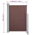 Miniatyrbilde 10 av 10: vidaXL Uttrekkbar sidemarkise 120x300 cm brun