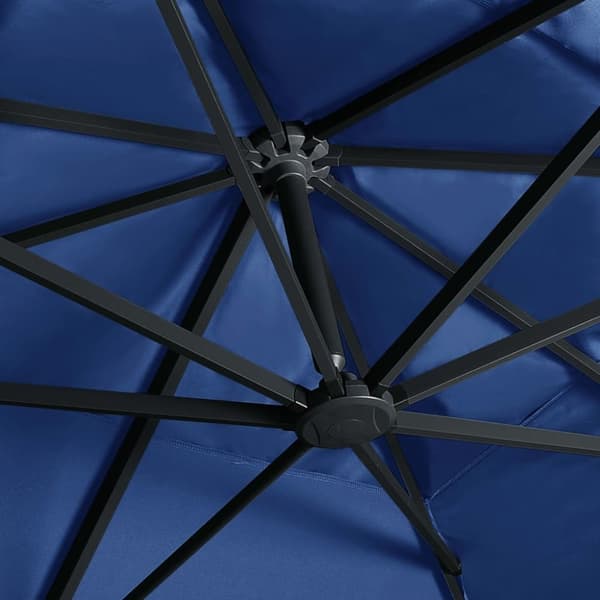 vidaXL Aurinkovarjo cantilever LED/alumiinitolppa 400x300 cm sininen