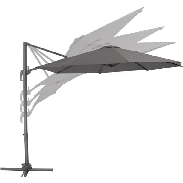 Parasol Daria med overtræk 300cm - grå