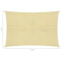 Miniatyrbilde 6 av 6: vidaXL Solseil 160 g/m² beige 4x5 m HDPE