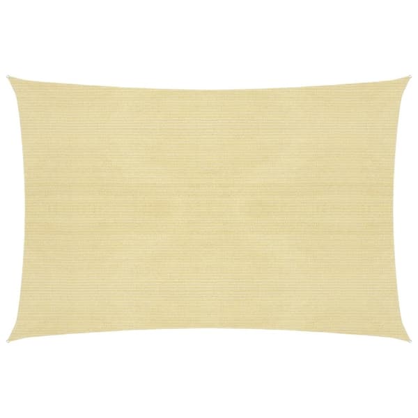 vidaXL solsejl 160 g/m² 4x7 m HDPE beige