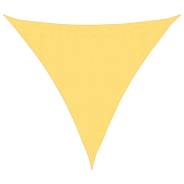 vidaXL solsejl 160 g/m² 3x3x3 m HDPE beige